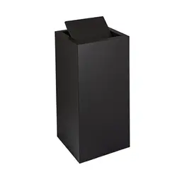 سطل درب بادبزنی چهارگوش مشکی 30 لیتری