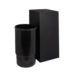 سطل درب بادبزنی چهارگوش مشکی 30 لیتری