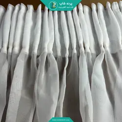 پرده حریر مات مدل چین دار همراه نوار و دوخت (دارای رنگبندی) - پرده شاپ