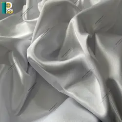 آستر پرده ساتن رنگ سفید همراه دوخت و نوار - پرده شاپ