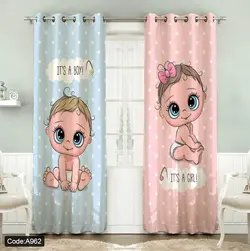پرده پانچی چاپی طرح نوزاد کد 962 - پرده شاپ
