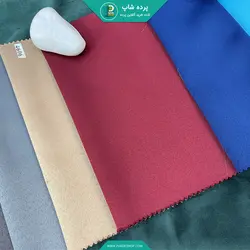 پرده آستر بلک اوت مدل ساده رنگ زرشکی همراه دوخت و نوار - پرده شاپ