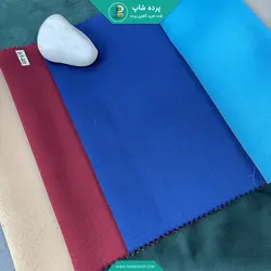 پرده آستر بلک اوت مدل ساده رنگ آبی کاربنی همراه دوخت و نوار - پرده شاپ