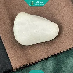 پرده آستر بلک اوت مدل ساده رنگ قهوه ای همراه دوخت و نوار - پرده شاپ