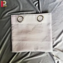 پرده پانچی تور کتان برند ParsDecor رنگ طوسی روشن - پرده شاپ