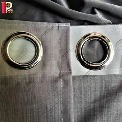 پرده پانچی تور کتان برند ParsDecor رنگ طوسی روشن - پرده شاپ