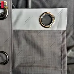 پرده پانچی تور کتان برند ParsDecor رنگ طوسی روشن - پرده شاپ