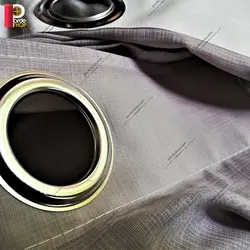 پرده پانچی تور کتان برند ParsDecor رنگ طوسی روشن - پرده شاپ