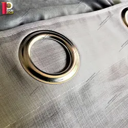 پرده پانچی تور کتان برند ParsDecor رنگ طوسی روشن - پرده شاپ