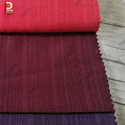 پرده پانچی تور کتان برند ParsDecor رنگ زرشکی - پرده شاپ