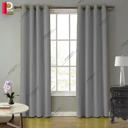 پرده پانچی هازان (کتان) رنگ نوک مدادی - پرده شاپ