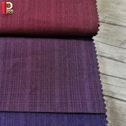 پرده پانچی تور کتان برند ParsDecor رنگ بنفش - پرده شاپ