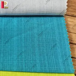 پرده پانچی تور کتان برند ParsDecor رنگ آبی - پرده شاپ