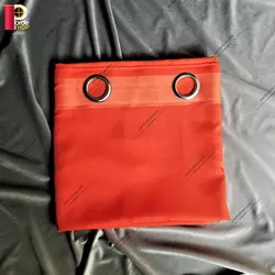 پرده پانچی حریررنگ نارنجی - پرده شاپ