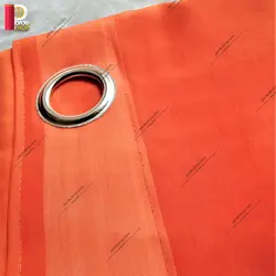 پرده پانچی حریررنگ نارنجی - پرده شاپ