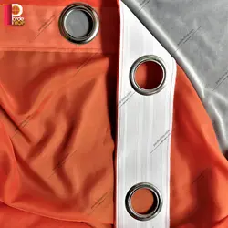 پرده پانچی حریررنگ نارنجی - پرده شاپ