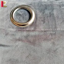 پرده پانچی مخمل کلاسیک رنگ طوسی - پرده شاپ