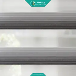 پرده زبرا طرح پلیسه ای رنگ طوسی مشکی - پرده شاپ