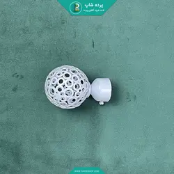 قپکی(سری) چوب پرده پانچی رنگ سفید - پرده شاپ