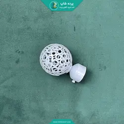 قپکی(سری) چوب پرده پانچی رنگ سفید - پرده شاپ