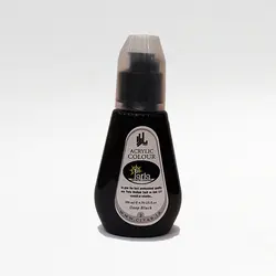 رنگ اکریلیک پارلا 150 میل -مشکی