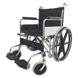 ویلچر JTS 809A (ساده - تاشو - استیل - رینگ اسپرت)