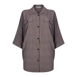 شومیز زنانه ابروبادی آستین کیمونو رنگ بنفش