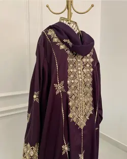 ست لباس مجلسی سنتی بلوچی با شال ml112