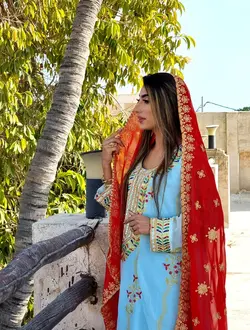 ماکسی بلند و گشاد دخترانه رنگ آبی پاستیلml113