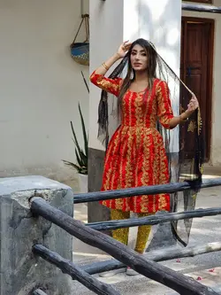 پیراهن کوتاه بندری با ساتن mp109