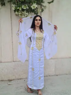 ست لباس عقد سفید مدل بندری  ml119