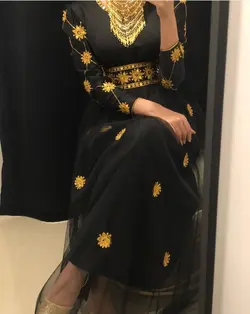 لباس گلابتون‌ دوزی‌ شده مدل لونه زنبورmp121