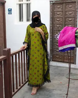 ماکسی بلند گلدار با رویه توری MP111