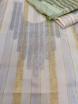 لباس عربی با پارچه تمام زر دوز شده جوهرا pn110