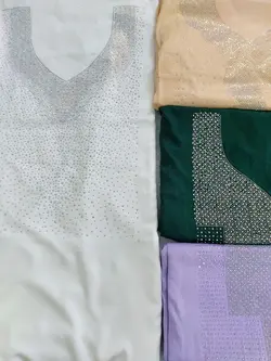 لباس اماراتی کارشده با نگین مدل دخترونه  pn113