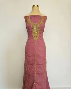 لباس بندری نخی شیک مدل آینه ای رنگ گلبهی ml141