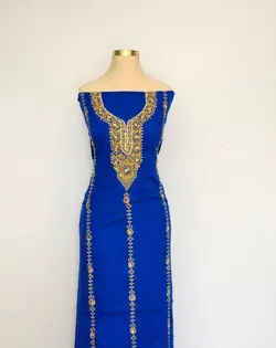 لباس بندری نخی شیک مدل آینه ای رنگ کاربنیml137