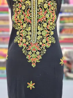 کندوره نخی بندری طرح ستاره ای رنگ مشکی ml147