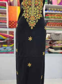 کندوره نخی بندری طرح ستاره ای رنگ مشکی ml147