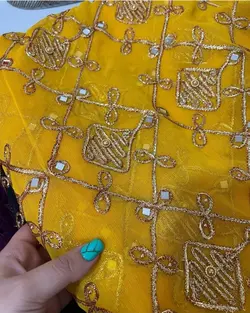 پارچه حریر مجلسی آینه دوزی gm102