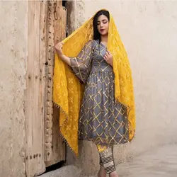 پارچه حریر آینه دوزی شده k318