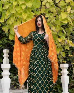 پارچه حریر آینه دوزی شده k318