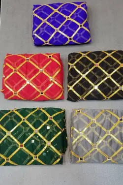 پارچه حریر آینه دوزی شده k318