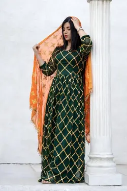 پارچه حریر آینه دوزی شده k318