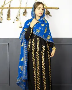 پارچه نخی کارشده  زیگزاگی K305