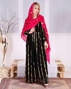 پارچه حریر کار شده K312