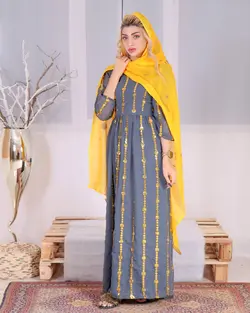 پارچه حریر کار شده K312