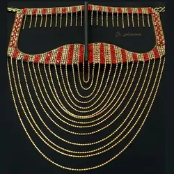 نقاب بندری نگینی jg705