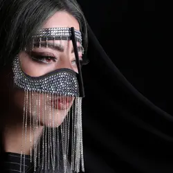 نقاب بندری نگینی jg703