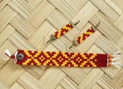 ست گوشواره و دستبند گلیمی کد m133